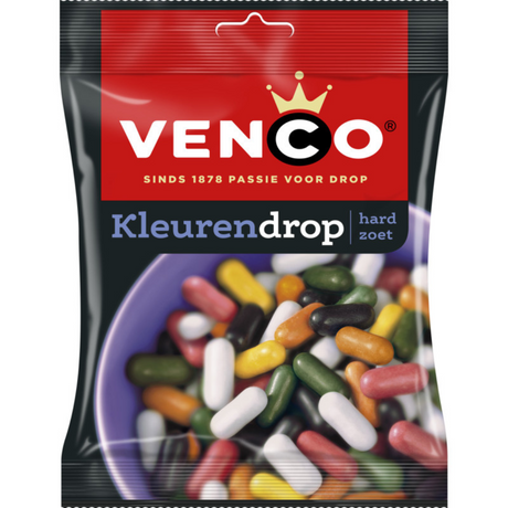 Venco Kleurendrop (285 gram)/Hard sweet coloured licorice